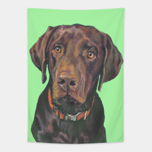 Labrador Retriever Fine Art Painting Tapestry