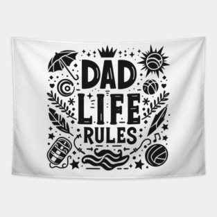 Dad Life Rules Tapestry