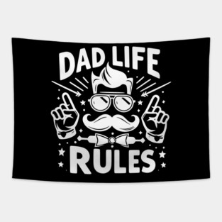 Dad Life Rules Tapestry