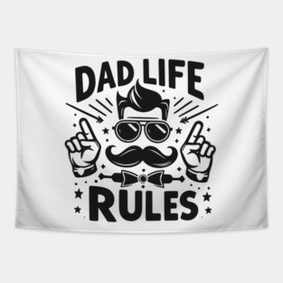 Dad Life Rules Tapestry