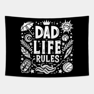 Dad Life Rules Tapestry