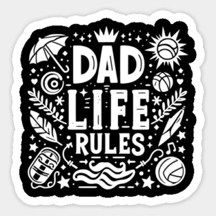 Dad Life Rules Magnet