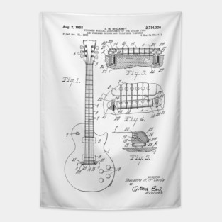 Electric Guitar 1955 Patent Black Tapestry