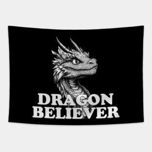 Dragon Believer - Funny Joe Rogan Meme Tapestry