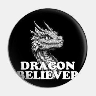 Dragon Believer - Funny Joe Rogan Meme Pin