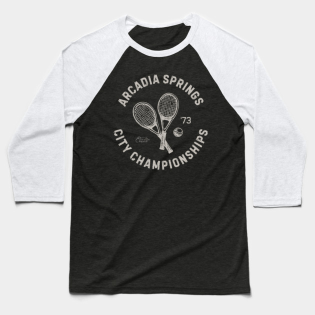 Arcadia Springs City Championships '73 Baseball T-Shirt by Timeless Chaos
