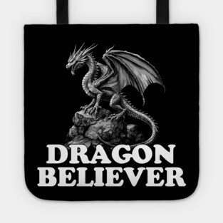 Dragon Believer Funny Joe Rogan Meme Tote