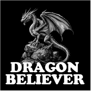 Dragon Believer Funny Joe Rogan Meme Posters and Art