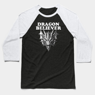Dragon Believer - Funny Joe Rogan Meme Baseball T-Shirt