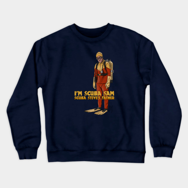 Big Daddy: Scuba Sam Crewneck Sweatshirt by 51Deesigns
