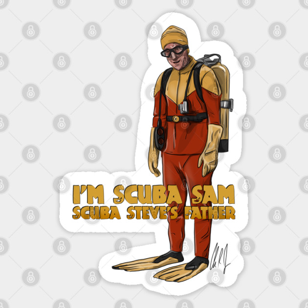 Big Daddy: Scuba Sam Sticker by 51Deesigns