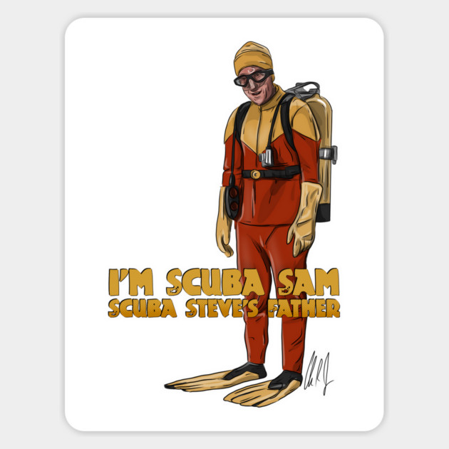 Big Daddy: Scuba Sam Magnet by 51Deesigns