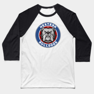 Western Bulldogs Footscray Fan Art Baseball T-Shirt
