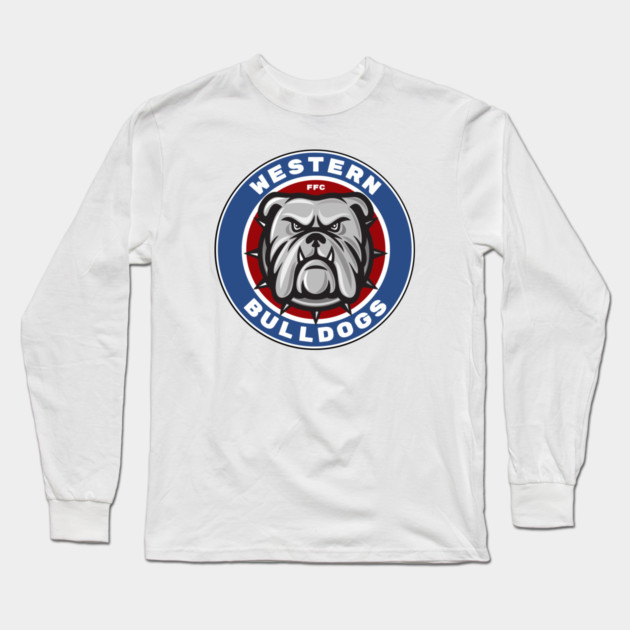 Western Bulldogs Footscray Fan Art Long Sleeve T-Shirt by Timeless Chaos