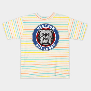 Western Bulldogs Footscray Fan Art Kids T-Shirt