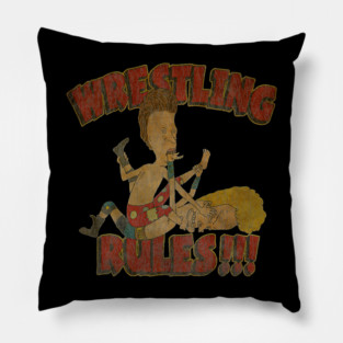 Wrestling Rules !! Beavis And Butt Head Pillow