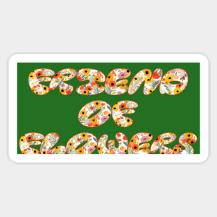 Friend of Flowers (orange) Sticker