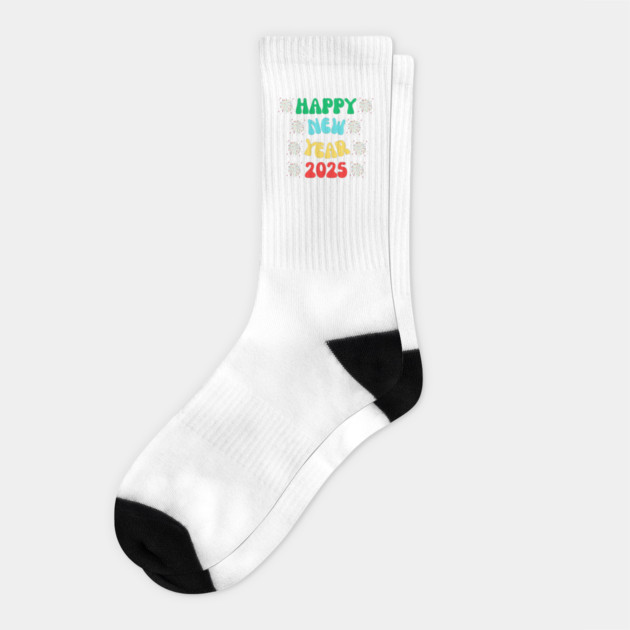 Happy New Year 2025, Goodbye 2024 Hello 2025 Socks by Creatifly Graphic Tees