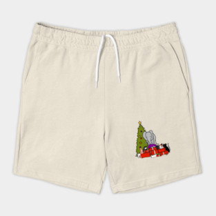 Classic Christmas Tree and Cute Animals Shorts