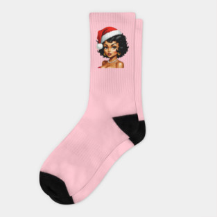 Santa Babe, Black Girl Santa Socks