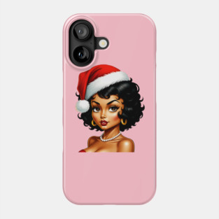 Santa Babe, Black Girl Santa Phone Case