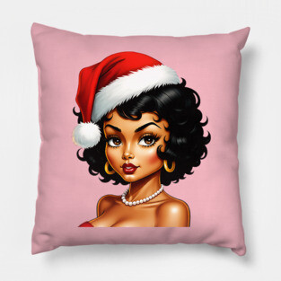 Santa Babe, Black Girl Santa Pillow