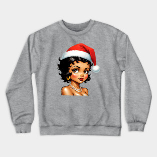 Santa Babe, Black Girl Santa 2 Crewneck Sweatshirt