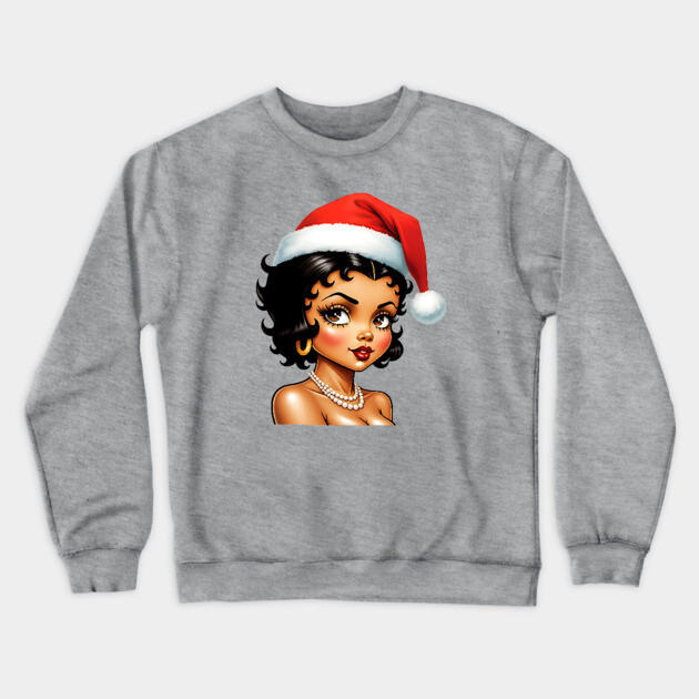 Santa Babe, Black Girl Santa 2 Crewneck Sweatshirt by UrbanLifeApparel