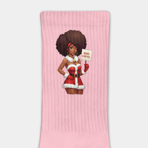 Afro Santa Babe, Black Woman Santa by UrbanLifeApparel