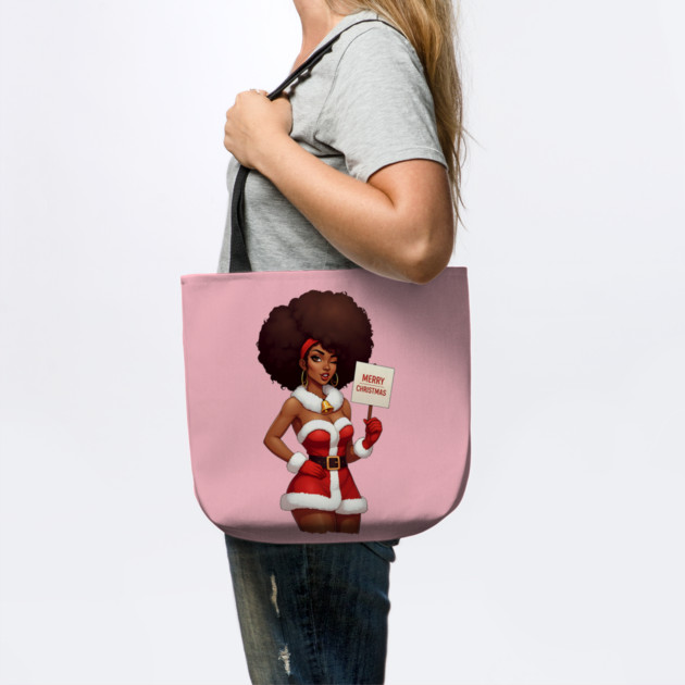 Afro Santa Babe, Black Woman Santa by UrbanLifeApparel