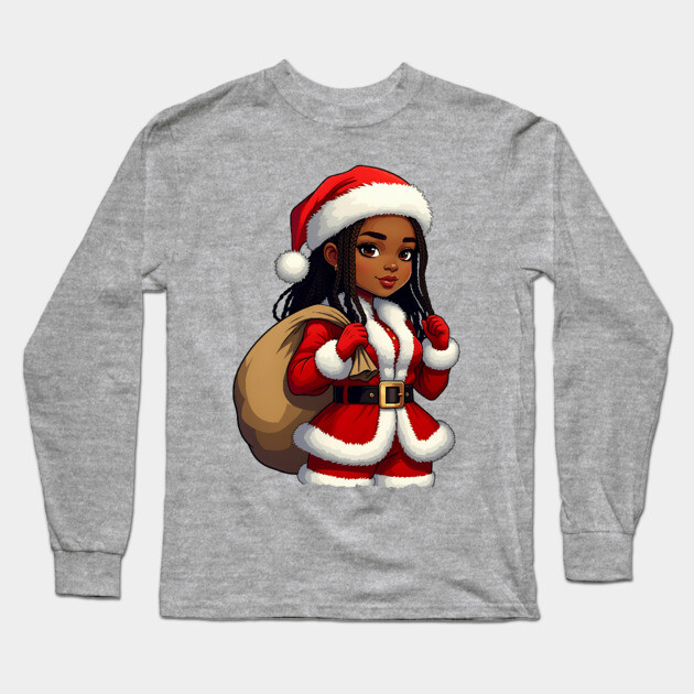 Cute Santa Babe Long Sleeve T-Shirt by UrbanLifeApparel