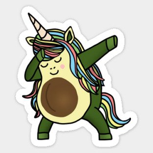 Avocado Cute Unicorn Funny Birthday or Xmas gift Sticker