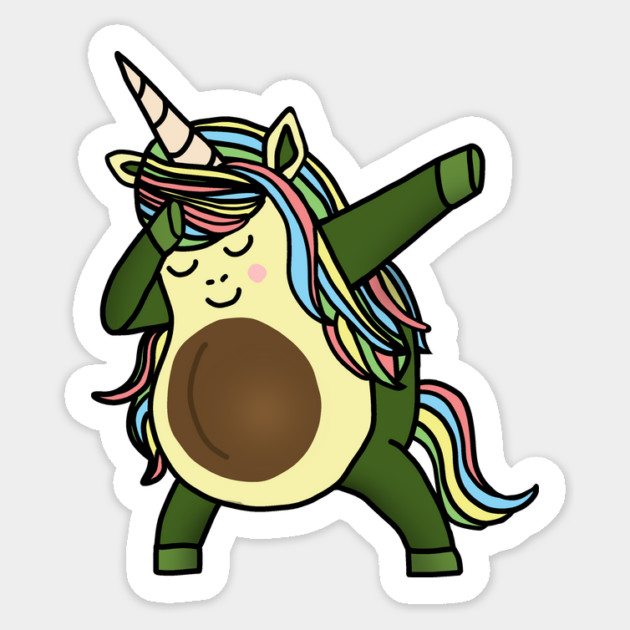 Avocado Cute Unicorn Funny Birthday or Xmas gift Sticker by logiamerch