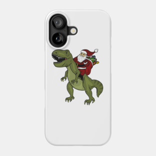 Dinosaur Christmas Gift Xmas T Rex Santa Funny Phone Case