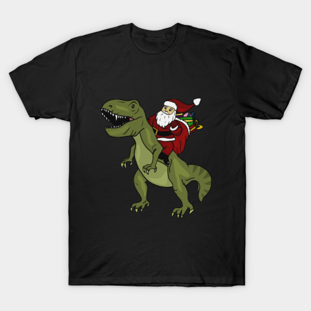 Dinosaur Christmas Gift Xmas T Rex Santa Funny T-Shirt by logiamerch