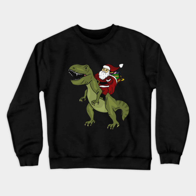 Dinosaur Christmas Gift Xmas T Rex Santa Funny Crewneck Sweatshirt by logiamerch