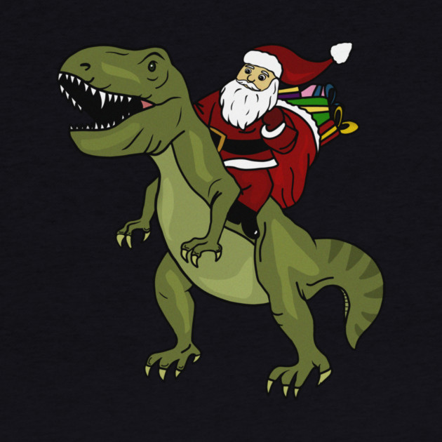 Dinosaur Christmas Gift Xmas T Rex Santa Funny by logiamerch