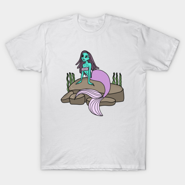 Girls mermaid, Birthday Girl Ocean T-Shirt by logiamerch