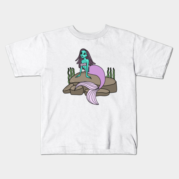Girls mermaid, Birthday Girl Ocean Kids T-Shirt by logiamerch