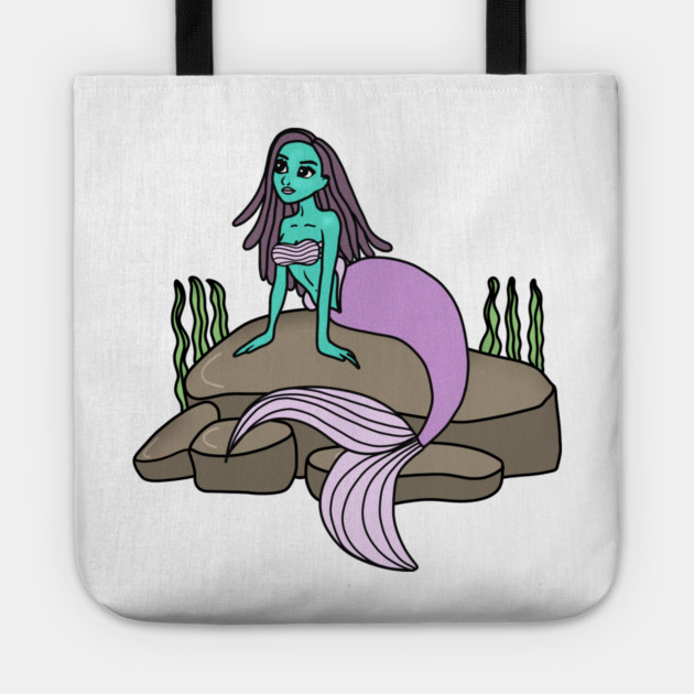 Girls mermaid, Birthday Girl Ocean Tote by logiamerch