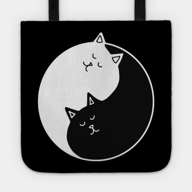 Yin Yang Cats, Cute Cats, Kitten Cat Lover Tote by logiamerch