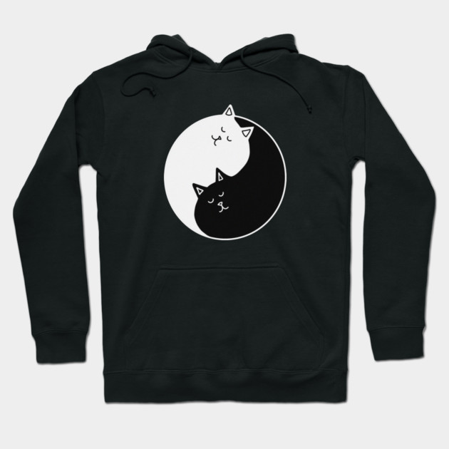 Yin Yang Cats, Cute Cats, Kitten Cat Lover Hoodie by logiamerch