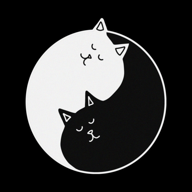 Yin Yang Cats, Cute Cats, Kitten Cat Lover by logiamerch