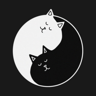 Yin Yang Cats, Cute Cats, Kitten Cat Lover T-Shirt
