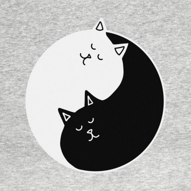 Yin Yang Cats, Cute Cats, Kitten Cat Lover by logiamerch