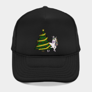 Unicorn Christmas Tree Festive Xmas Hat