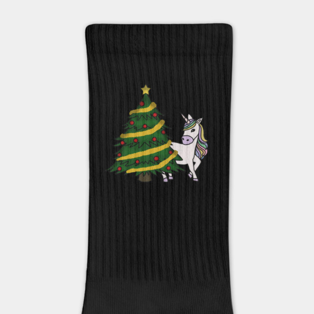 Unicorn Christmas Tree Festive Xmas by logiamerch