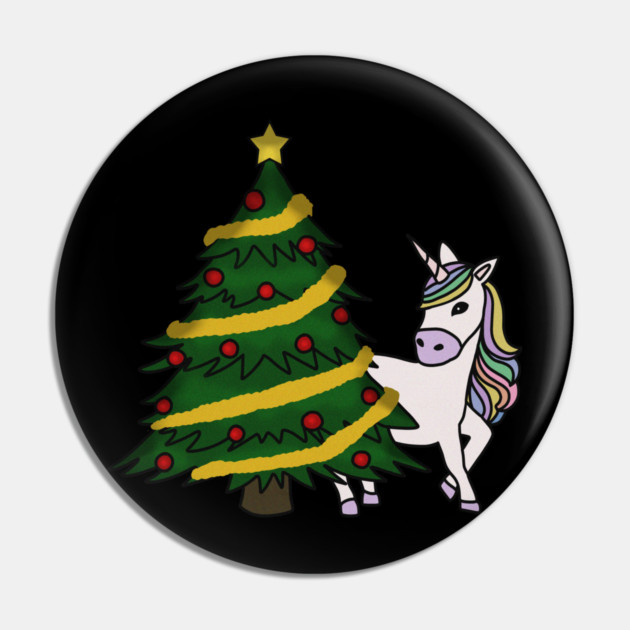 Unicorn Christmas Tree Festive Xmas Pin by logiamerch