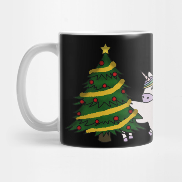 Unicorn Christmas Tree Festive Xmas by logiamerch