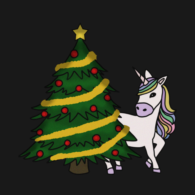 Unicorn Christmas Tree Festive Xmas by logiamerch